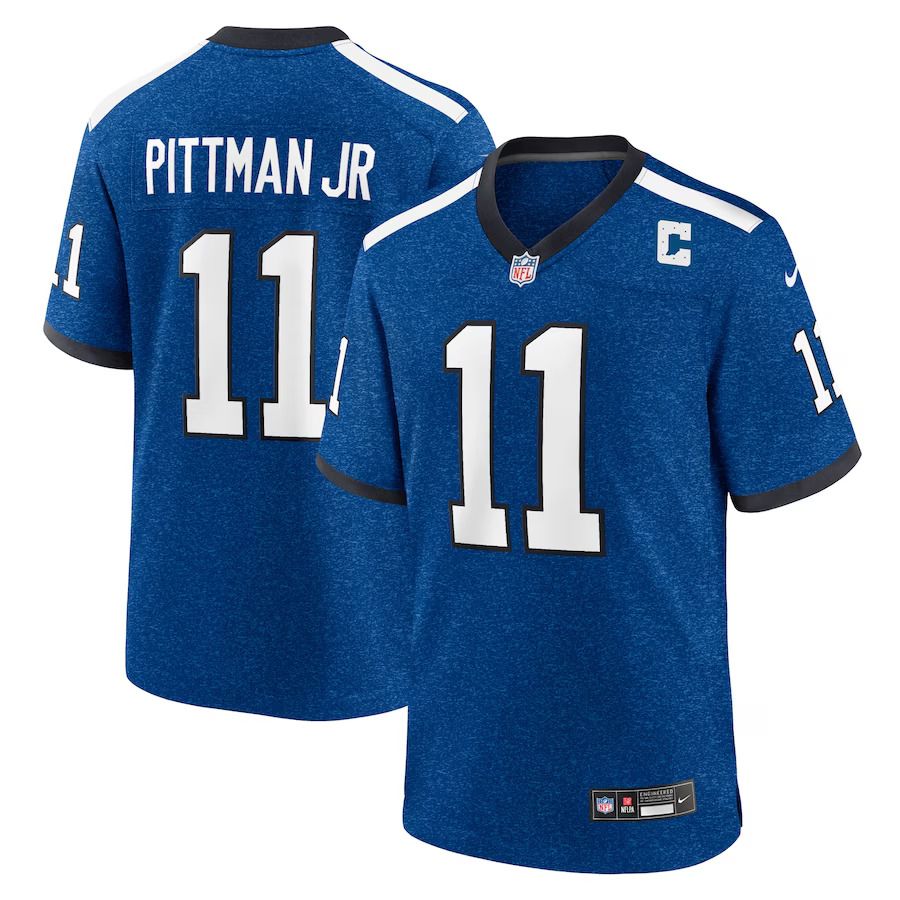 Men Indianapolis Colts 11 Michael Pittman Jr. Nike Royal Indiana Nights Alternate Game NFL Jersey